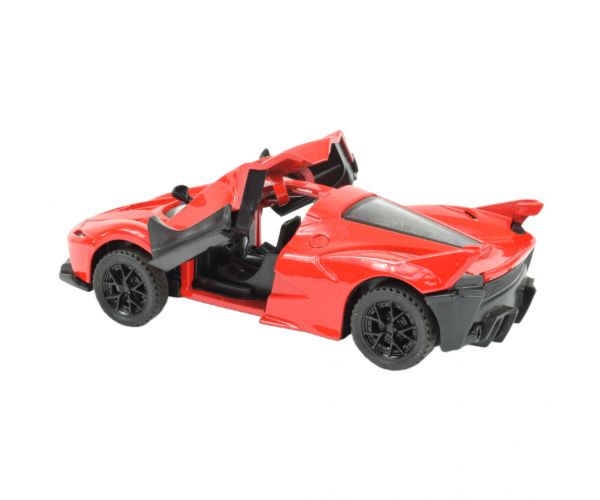 Die-Cast: Fém luxus sportautó nyitható ajtóval, többféle változatban 12cm 1db
