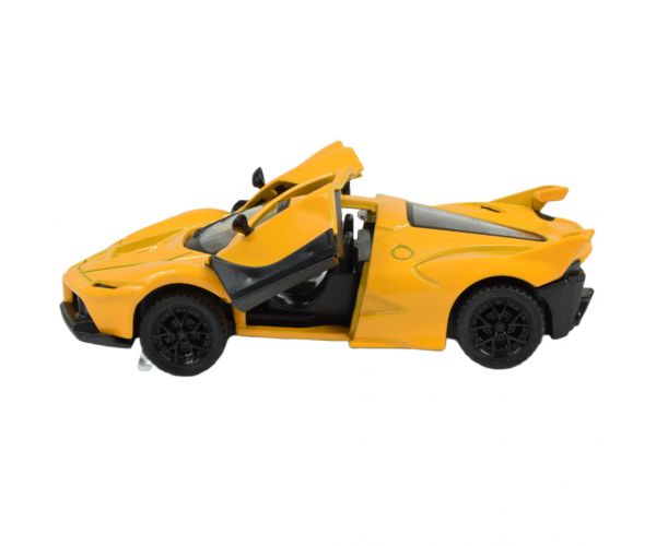Die-Cast: Fém luxus sportautó nyitható ajtóval, többféle változatban 12cm 1db