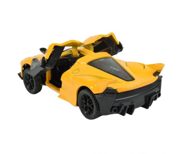 Die-Cast: Fém luxus sportautó nyitható ajtóval, többféle változatban 12cm 1db