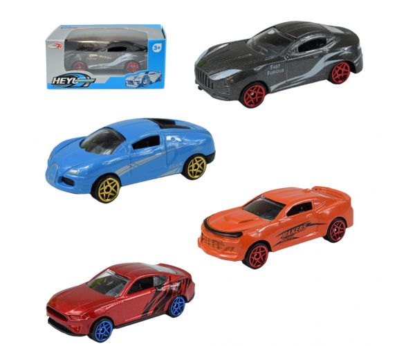 Die-Cast: Fém sportautó többféle változatban 1/64 1db