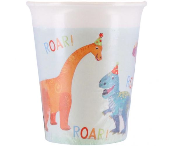 Dinó party papír pohár 8db-os szett 200ml