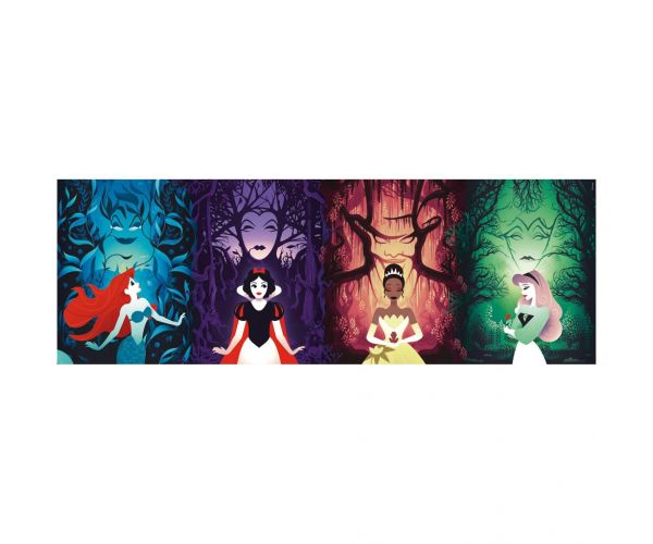 Disney - Disney hercegnők 1000db-os panoráma puzzle poszterrel - Clementoni