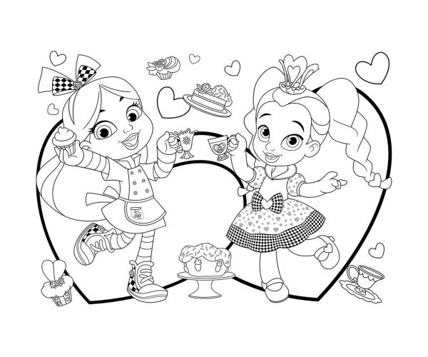 Disney Alice Csodaországban 2 az 1-ben maxi 24db-os puzzle és színező 70x50cm - Lisciani