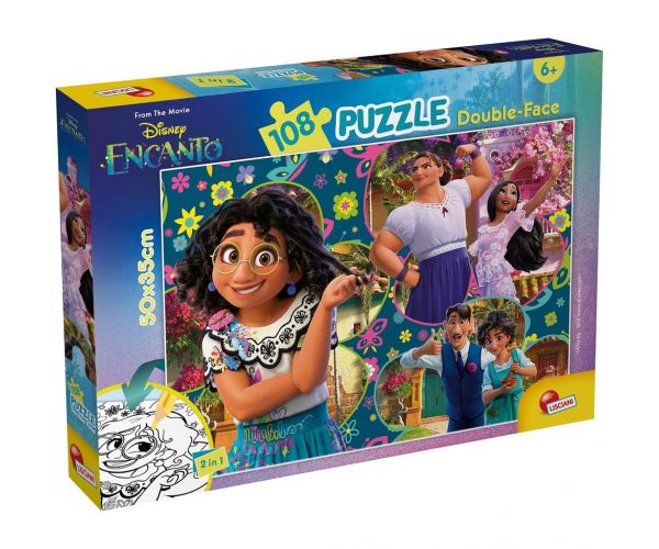 Disney Encanto 2 az 1-ben 108db-os puzzle és színező 50x35cm - Lisciani