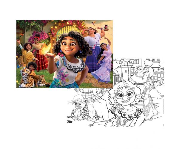 Disney Encanto 2 az 1-ben 108db-os puzzle és színező 70x50cm - Lisciani