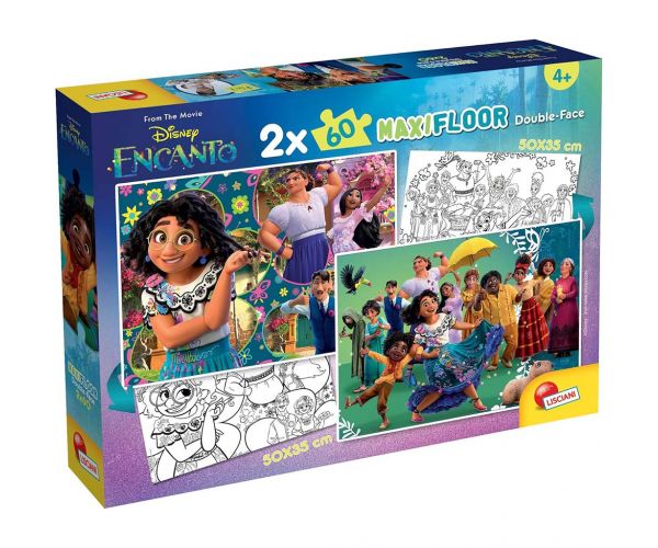 Disney Encanto 2 az 1-ben maxi 2x60db-os puzzle és színező 50x35cm - Lisciani