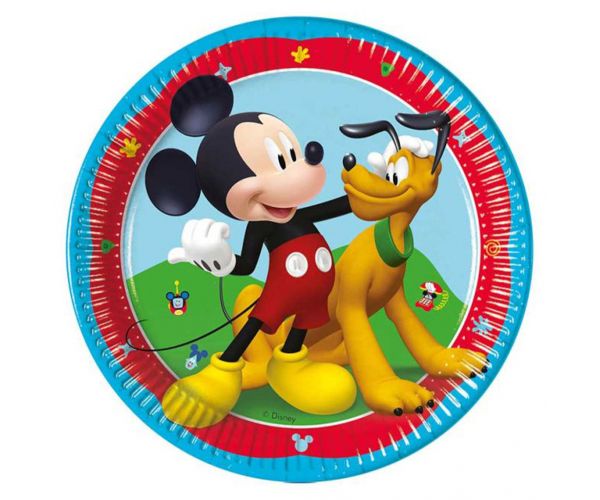 Disney Mickey egér 8db-os papírtányér szett 20cm-es