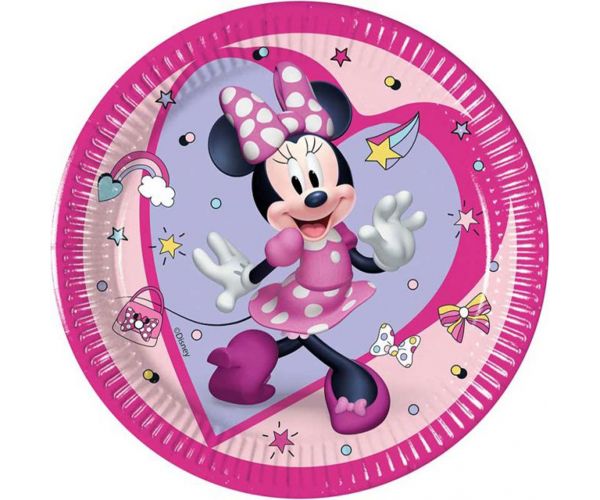Disney Minnie egér 8db-os papírtányér szett 20cm-es