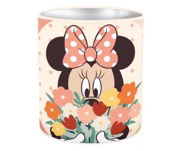 Disney Minnie egér henger alakú fém asztali írószertartó 10x11cm