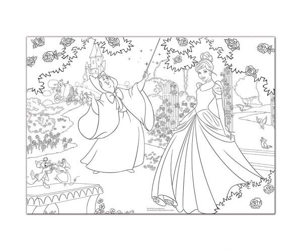 Disney Hamupipőke 2 az 1-ben maxi 150db-os puzzle és színező 70x50cm - Lisciani
