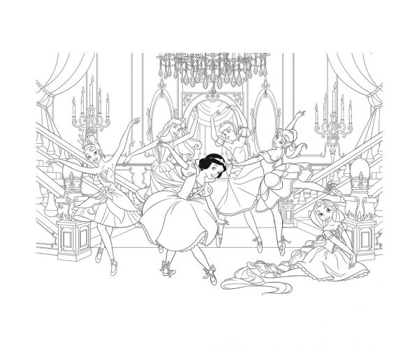 Disney Hercegnők 2 az 1-ben 250db-os puzzle és színező 50x35cm - Lisciani