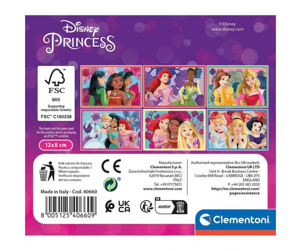 Disney Hercegnők 6db-os mesekocka - Clementoni