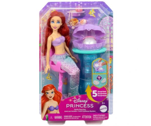 Dinsey Hercegnők: Ariel Gyöngyvarázs meglepetés baba szett - Mattel