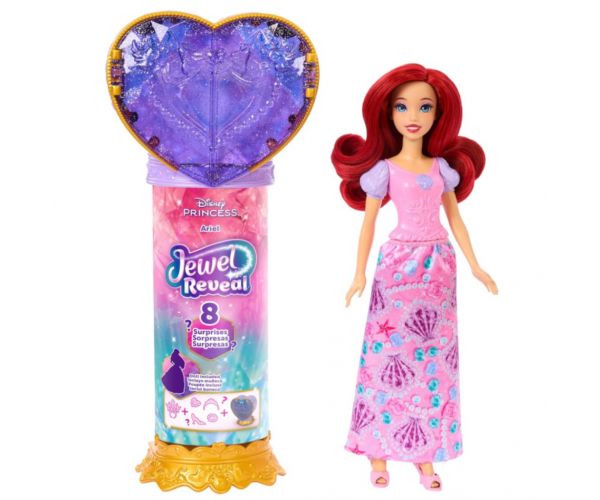 Disney Hercegnők: Csupaszív meglepetés baba - Ariel - Mattel