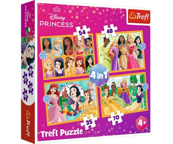 Disney Princess: Disney Hercegnők 4 az 1-ben puzzle - Trefl
