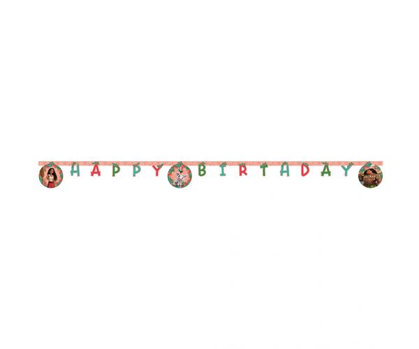 Disney Hercegnők Vaiana 2 szülinapi "Happy Birthday" party banner 200cm