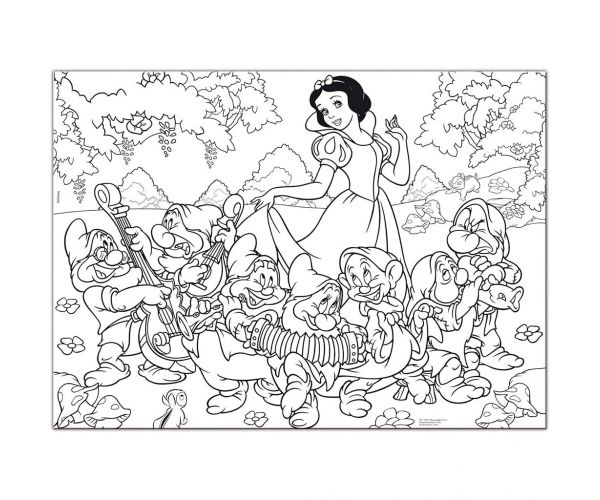 Disney Hófehérke 2 az 1-ben maxi 150db-os puzzle és színező 70x50cm - Lisciani