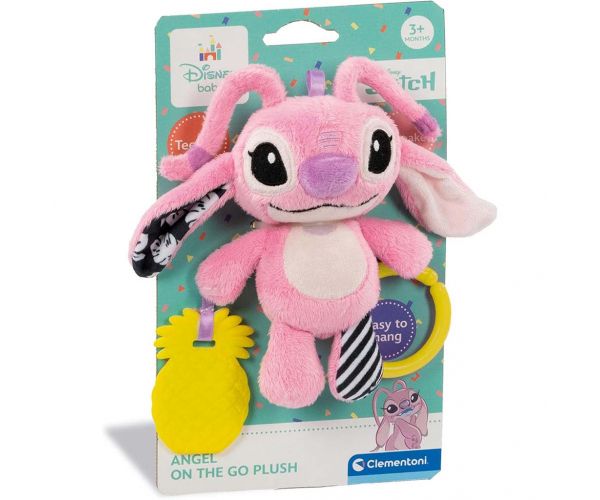Disney Stitch Angel plüss csörgővel és rágókával - Clementoni Baby