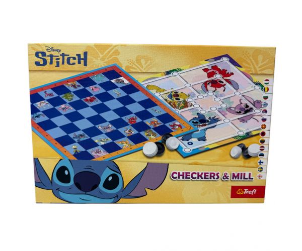 Disney Stitch: Dáma és malom társasjáték - Trefl