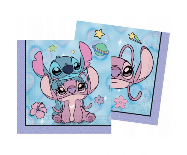 Disney Stitch és Angel 20db-os 2 rétegű papírszalvéta csomag