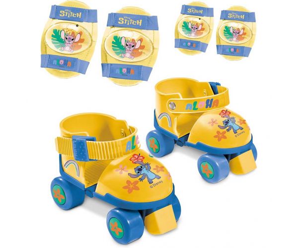 Disney Stitch görkorcsolya védőfelszereléssel 22-29 méretben - Mondo Toys