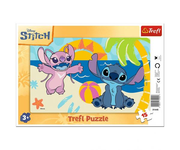Disney Stitch tengerparti kaland 15db-os keretes puzzle - Trefl