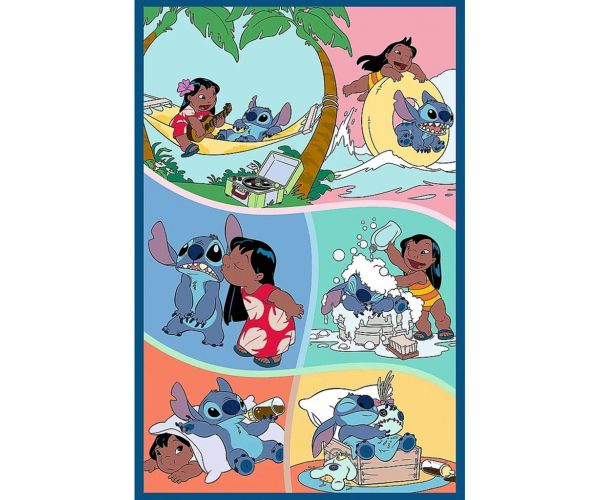 Disney: Stitch világa 3x80db-os puzzle - Trefl