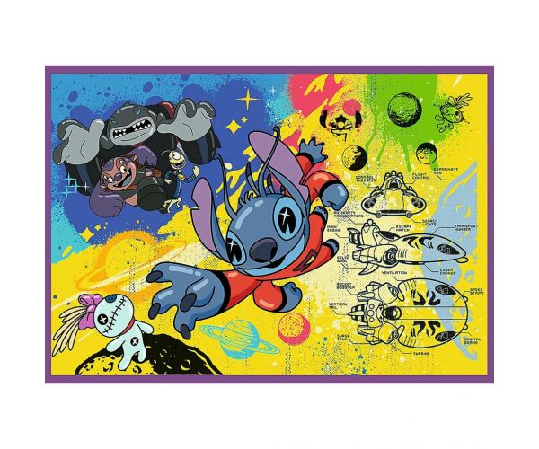 Disney: Csodálatos Stitch 4x250db-os puzzle - Trefl