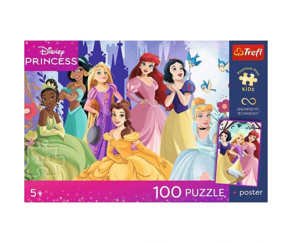 Disney Hercegnők 100db-os UFT puzzle poszterrel - Trefl