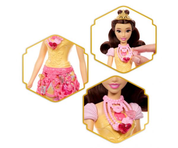 Disney Hercegnők: Csupaszív meglepetés baba - Belle - Mattel