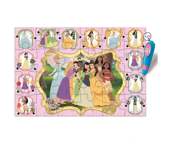 Disney Hercegnők interaktív 24db-os padló puzzle - Clementoni