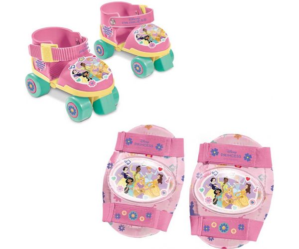 Disney Hercegnők rózsaszín görkorcsolya védőfelszereléssel 22-29 méretben - Mondo Toys