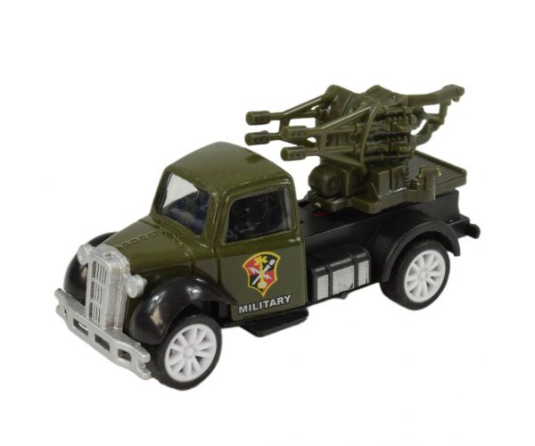 Die-Cast: Katonai kisautó többféle változatban lendkerekes 1/55