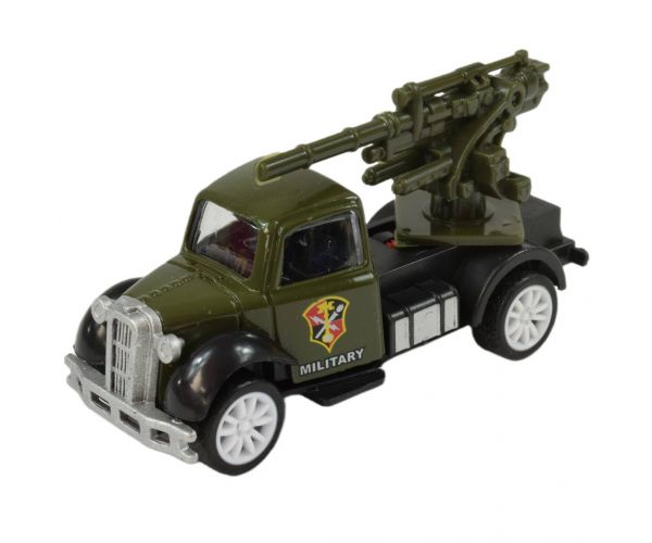 Die-Cast: Katonai kisautó többféle változatban lendkerekes 1/55