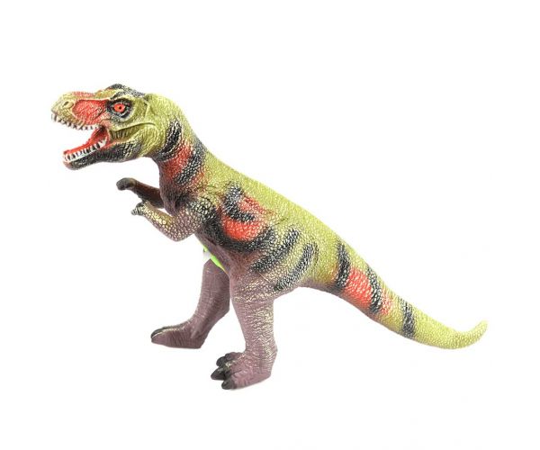 Dino World: Vinyl anyagú hangot adó Tyrannosaurus Rex dinoszaurusz figura pamut töltéssel 35cm