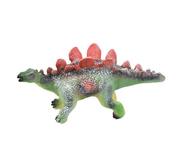 Dino World: Vinyl anyagú hangot adó Stegosaurus dinoszaurusz figura pamut töltéssel 35cm