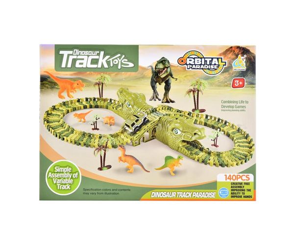 Dinópark játékszett kisautóval, dinoszauruszokkal 140db-os