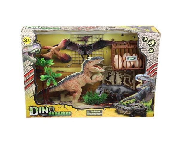 Dinoszauruszos játék szett különböző kiegészítőkkel