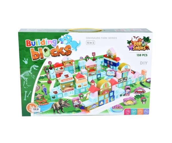 Dinoszauruszos építőjáték 138db-os