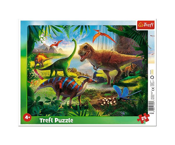 Dinoszauruszok 25 db-os keretes puzzle - Trefl