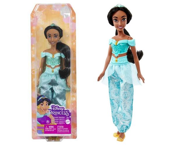 Disney Hercegnők: Csillogó Jázmin hercegnő baba - Mattel