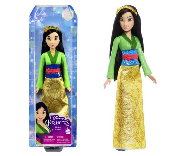 Disney Hercegnők: Csillogó Mulan hercegnő baba - Mattel