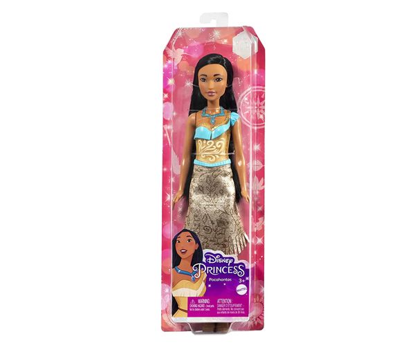 Disney Hercegnők: Csillogó Pocahontas hercegnő baba - Mattel