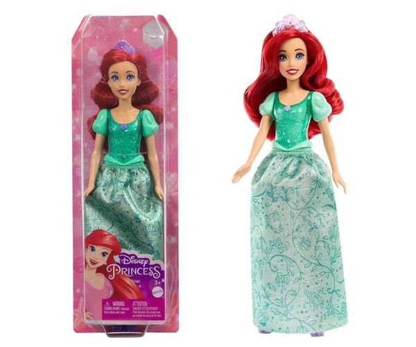 Disney Hercegnők: Csillogó Ariel hercegnő baba - Mattel