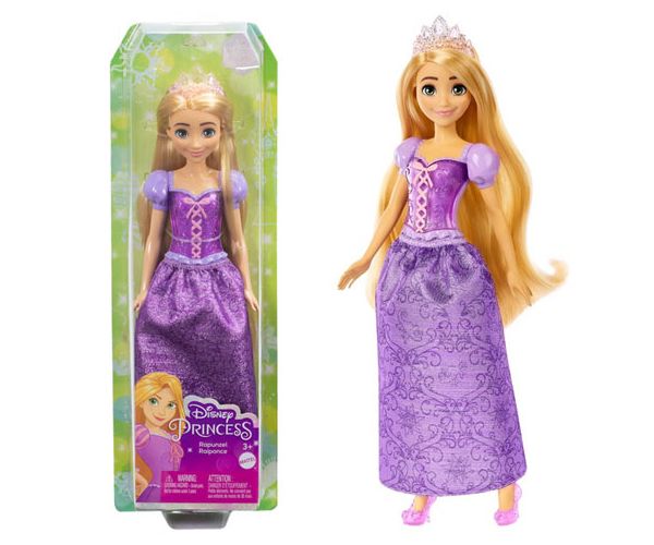 Disney Hercegnők: Csillogó Aranyhaj hercegnő baba - Mattel