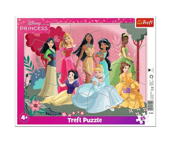 Disney Hercegnők 25 db-os keretes puzzle – Trefl