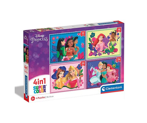 Disney hercegnők 4 az 1-ben puzzle - Clementoni