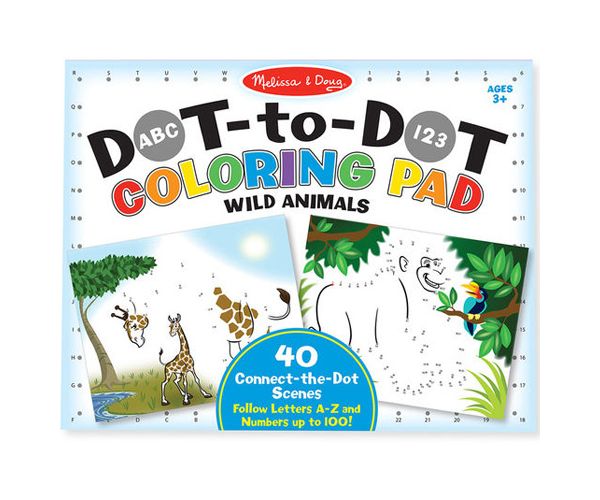 Vadállatok pontösszekötös rajzfüzet - Melissa & Doug