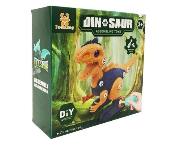 DIY Velociraptor csavarozható dinoszaurusz figura