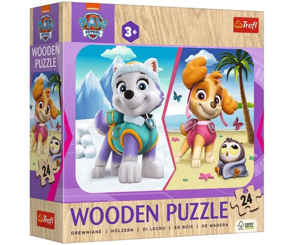Mancs őrjárat Sky és Everest kalandja 24db-os fa puzzle - Trefl